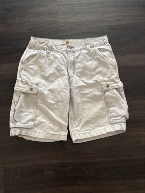 Carhartt Men’s Relaxed Fit Cargo Shorts Size 34 Beige Pockets